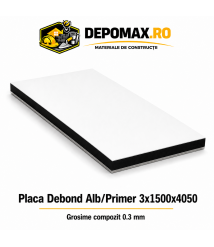 Placa BOND alb/primer 3mm, 1500x4050mm, aluminiu 0.3mm